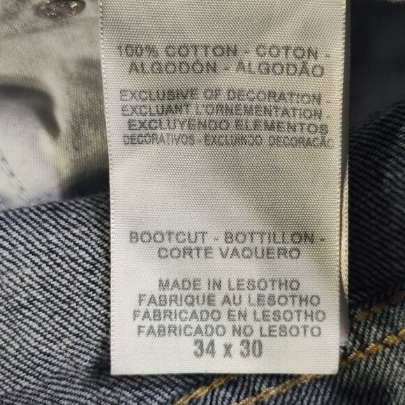 Signature by Levi Strauss jeans Bootcut men's size 34x30 dark washed blue - Picture 7 of 10